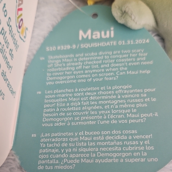 Squishmallow, original strange things. Maui in surfer, boy pizza shirt plush. - Picture 5 of 5